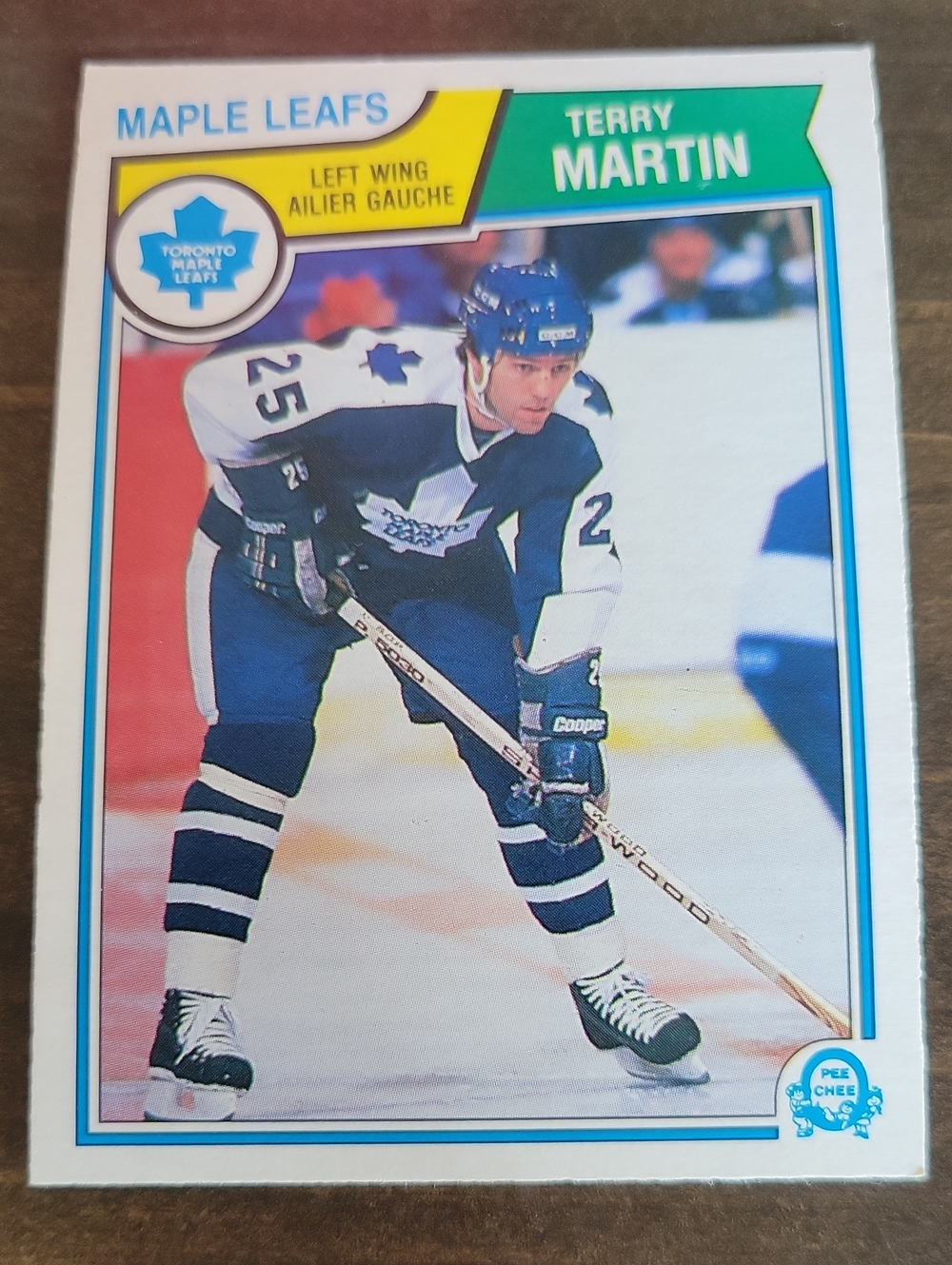 1983/84 OPC Terry Martin Toronto Maple Leafs Hockey Card - Blue & White